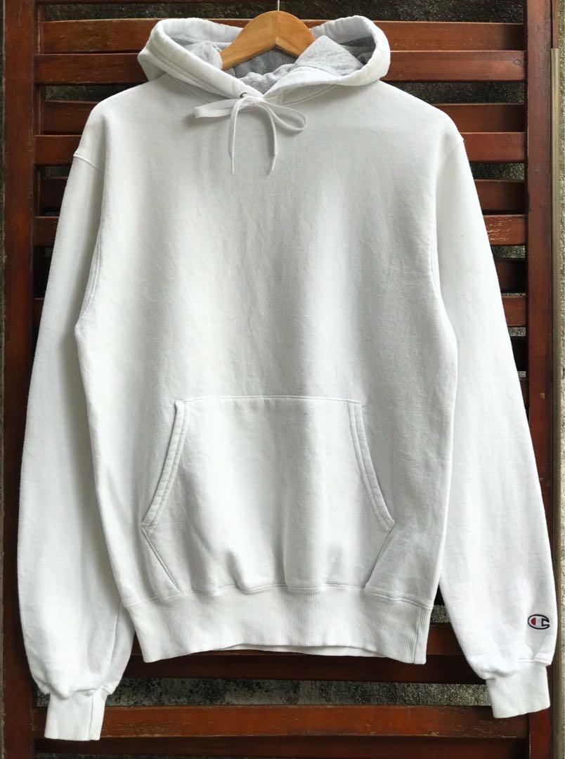 Plain white hotsell champion hoodie