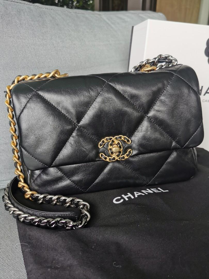 Chanel Medium/Large 19, Goatskin, Black GHW - Laulay Luxury