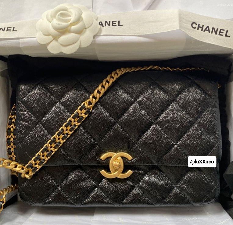 Chanel Melody 22P Flap Bag Large 🖤 Ghw Caviar, Luxury, Bags
