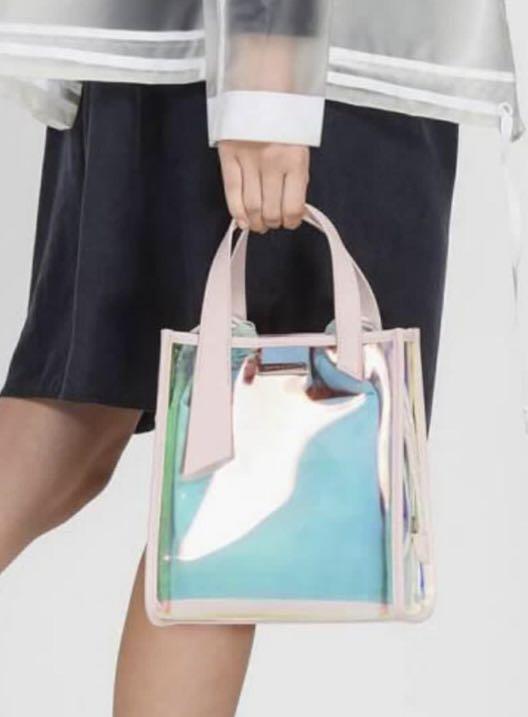 Charles and Keith Holographic Top Hand Bag Luxury Bags Wallets on Carousell