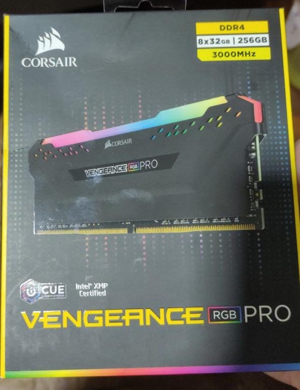 CORSAIR VENGEANCE RGB 16GB (2x8GB) DDR4 3000MHz C16 Desktop Memory - Black  at