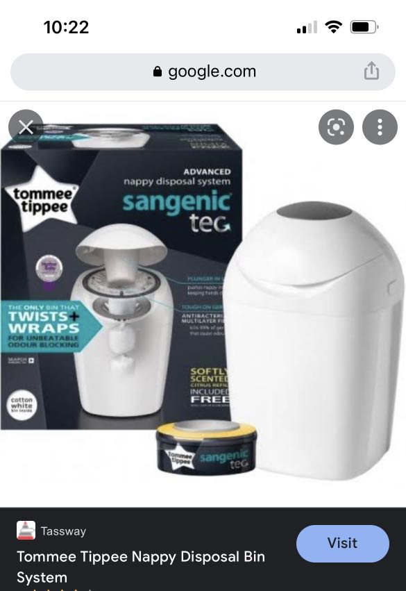 Diaper bin tomee tipee, Babies & Kids, Maternity Care on Carousell