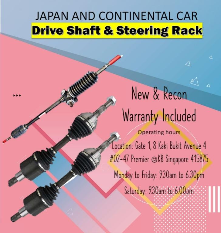 Drive Shaft & Steering Rack, Car Accessories, Car & Services