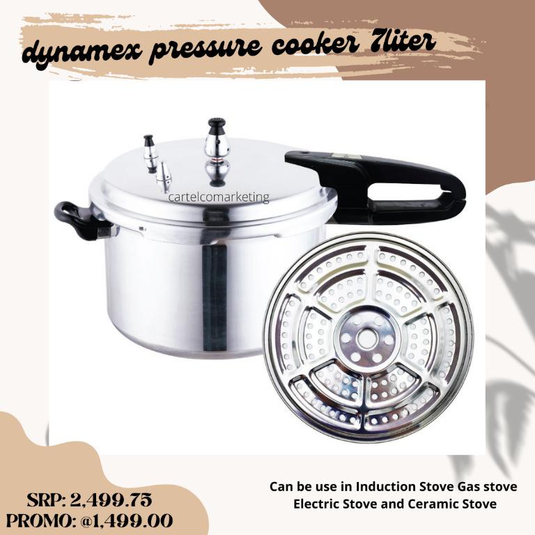DYNAMEX -INDUCTION PRESSURE COOKER 7LITER (Category: Cookware & Accessories) located in Manila. Submitted by cartelcomnl (Listing ID 1154805178, Image 1). Description: DYNAMEX -INDUCTION PRESSURE COOKER 7LITER can be use in induction stove gas stove electric stove and ceramic stove SRP: 2,499.75/ PROMO: @ 1,499.00 #PRESSURECOOKER #INDUCTION #PRESSURE #COOKER .