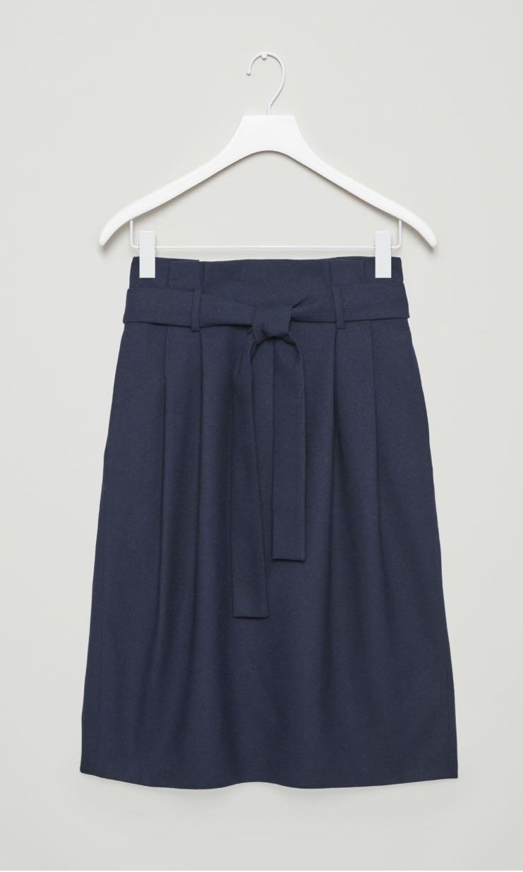 FREE SHIP Cos Paperbag Waist Wool Skirt Women s Fashion Bottoms
