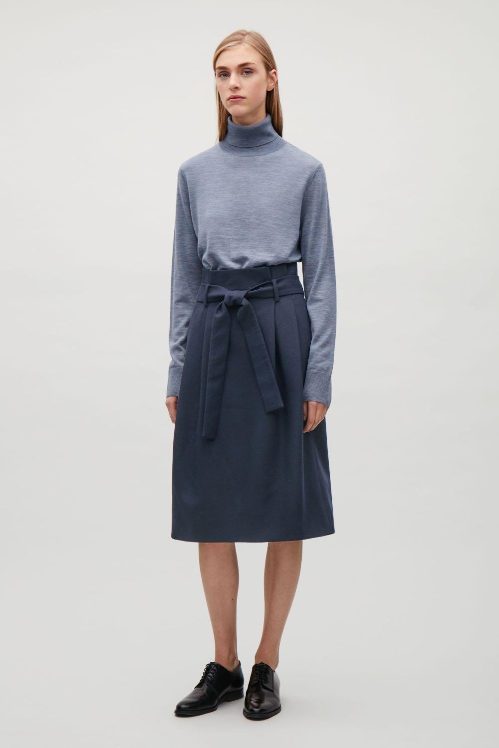 Paperbag skirt navy cheap