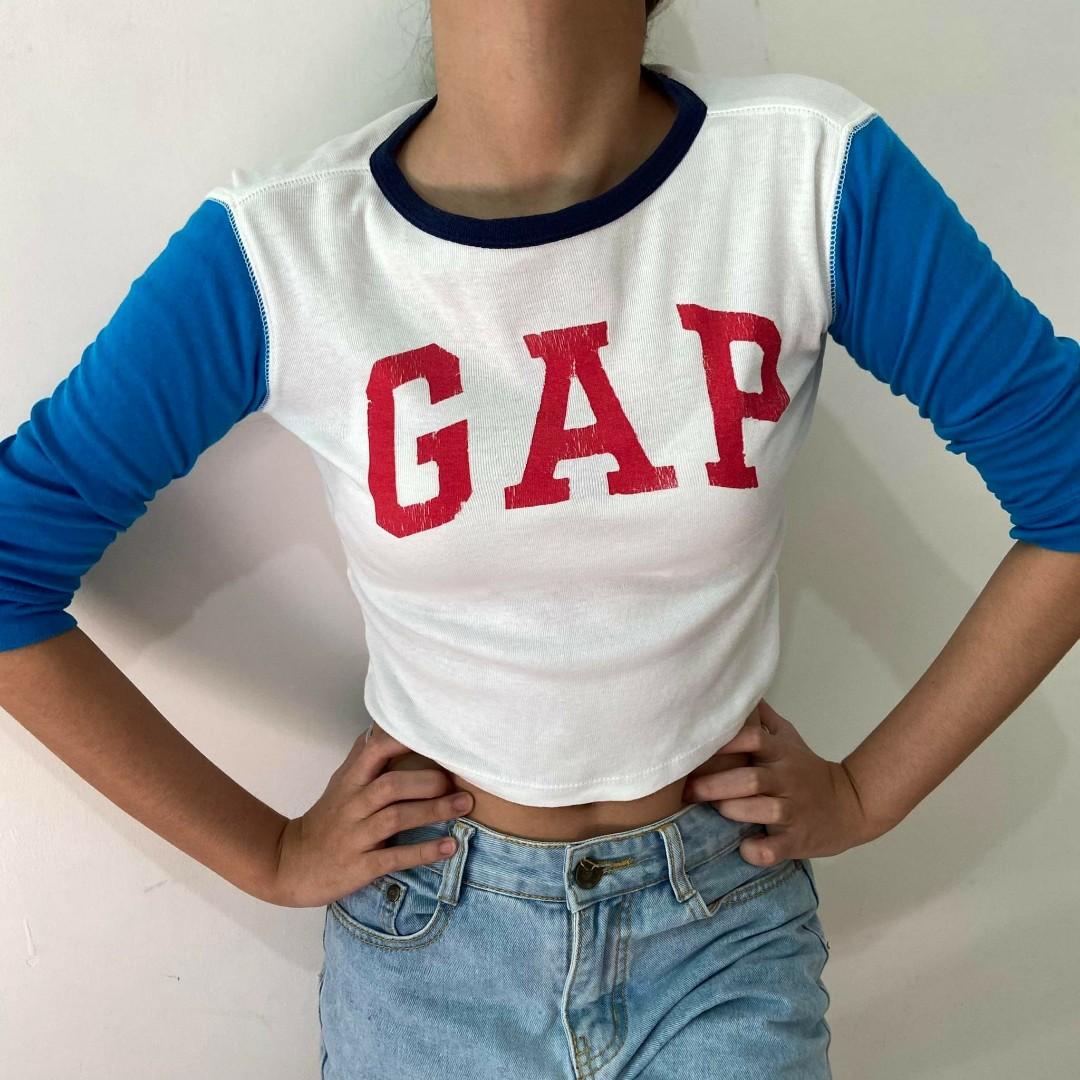 Gap longleeves croptop cheerleader top girly attire for women, Women's