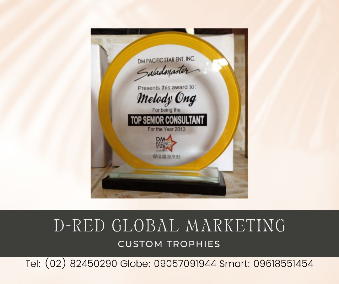Glass Plaque Trophy Award Diamond Cut Design With Etching Engraved