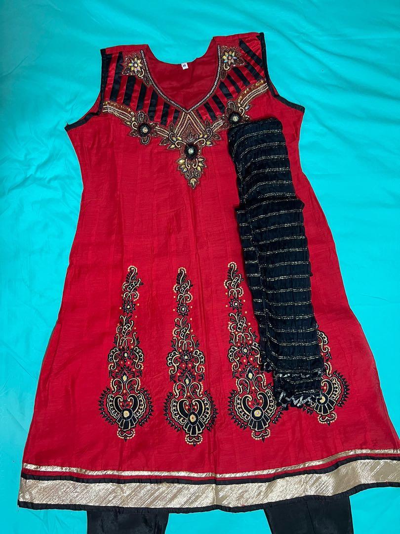 Red ethnic new arrivals wear