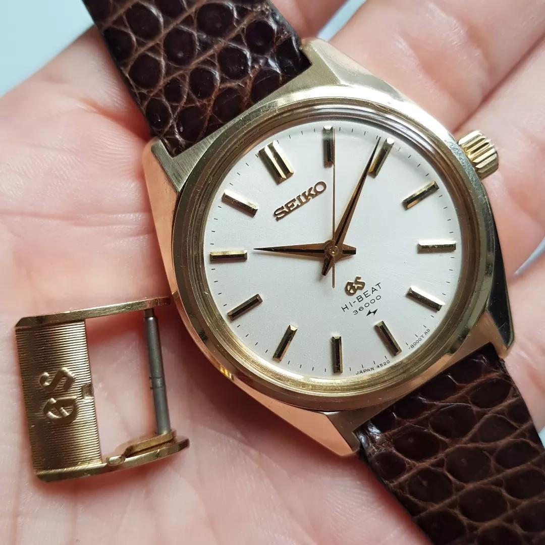 Grand Seiko Cap Gold 45208000 with origin Buckle, Men
