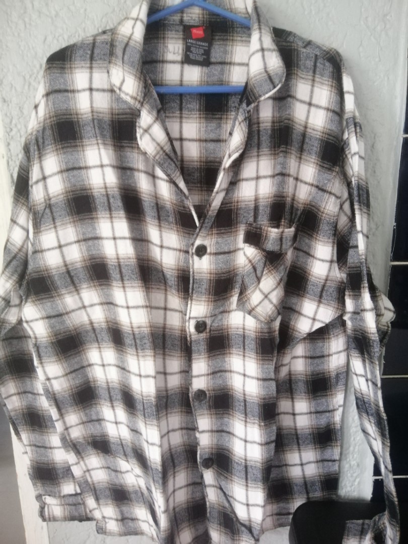 Hanes Flannel, Men's Fashion, Tops 