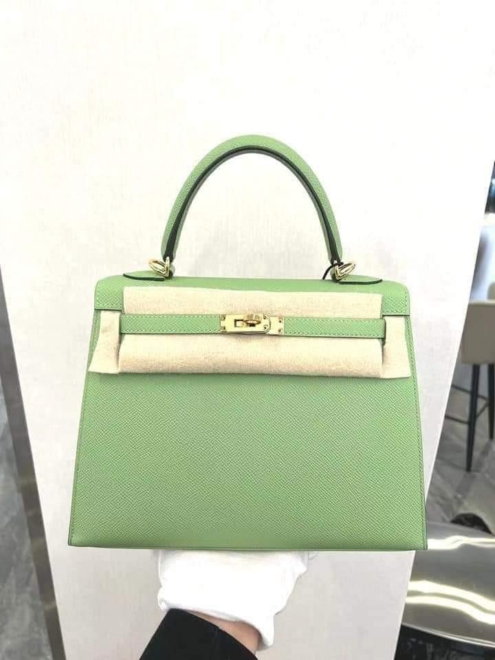 Birkin 30 vert criquet epsom sellier, Luxury, Bags & Wallets on Carousell