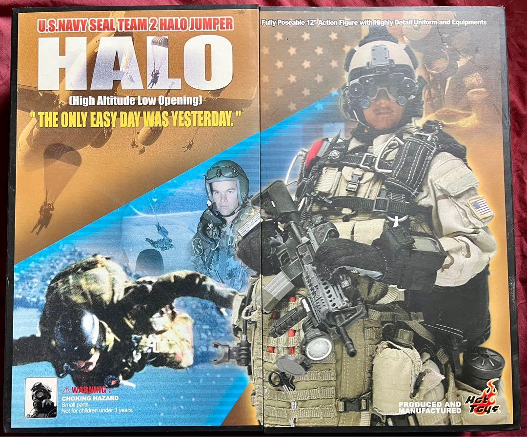 絕版 Hot Toys 1:6 12” Halo High Altitude Low Opening US Navy Seal Team 2 Halo  Jumper Figure