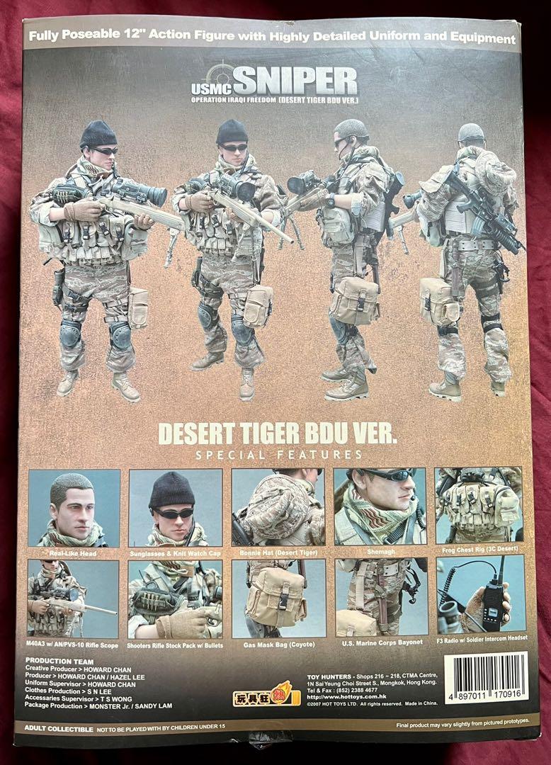 絕版Hot Toys 1/6 12” Military USMC Sniper Operation Iraqi