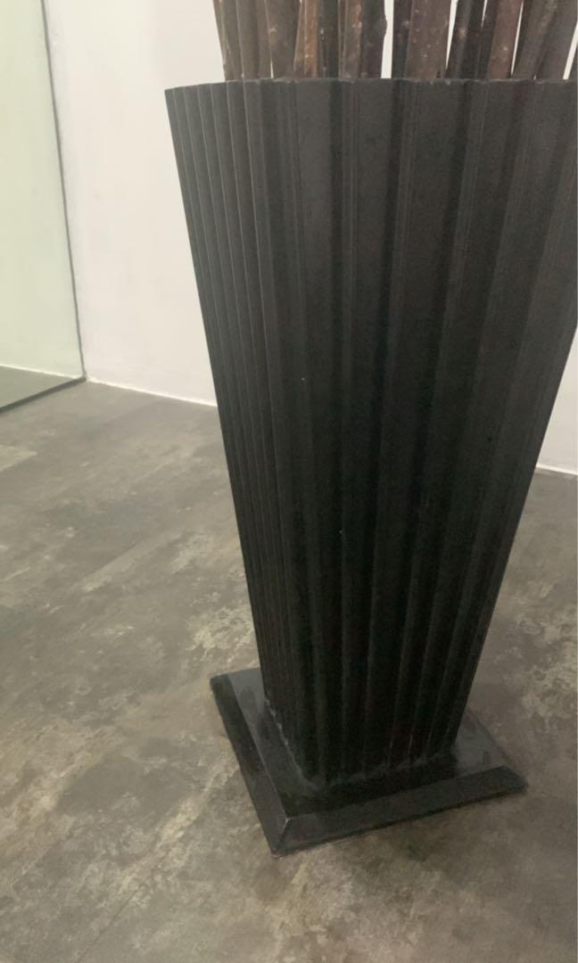 Ikea wooden stick with vase, Furniture & Home Living, Home Decor