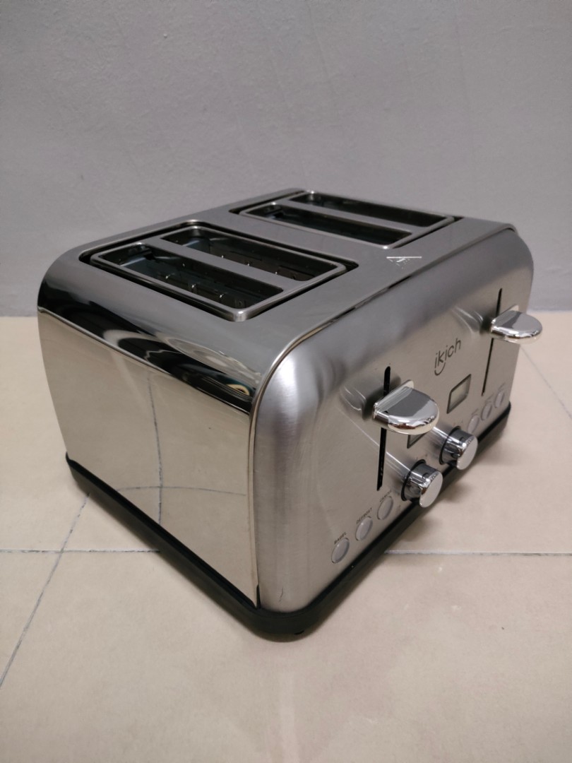 Ikich 4 Slices Stainless Steel Toaster, TV & Home Appliances, Kitchen