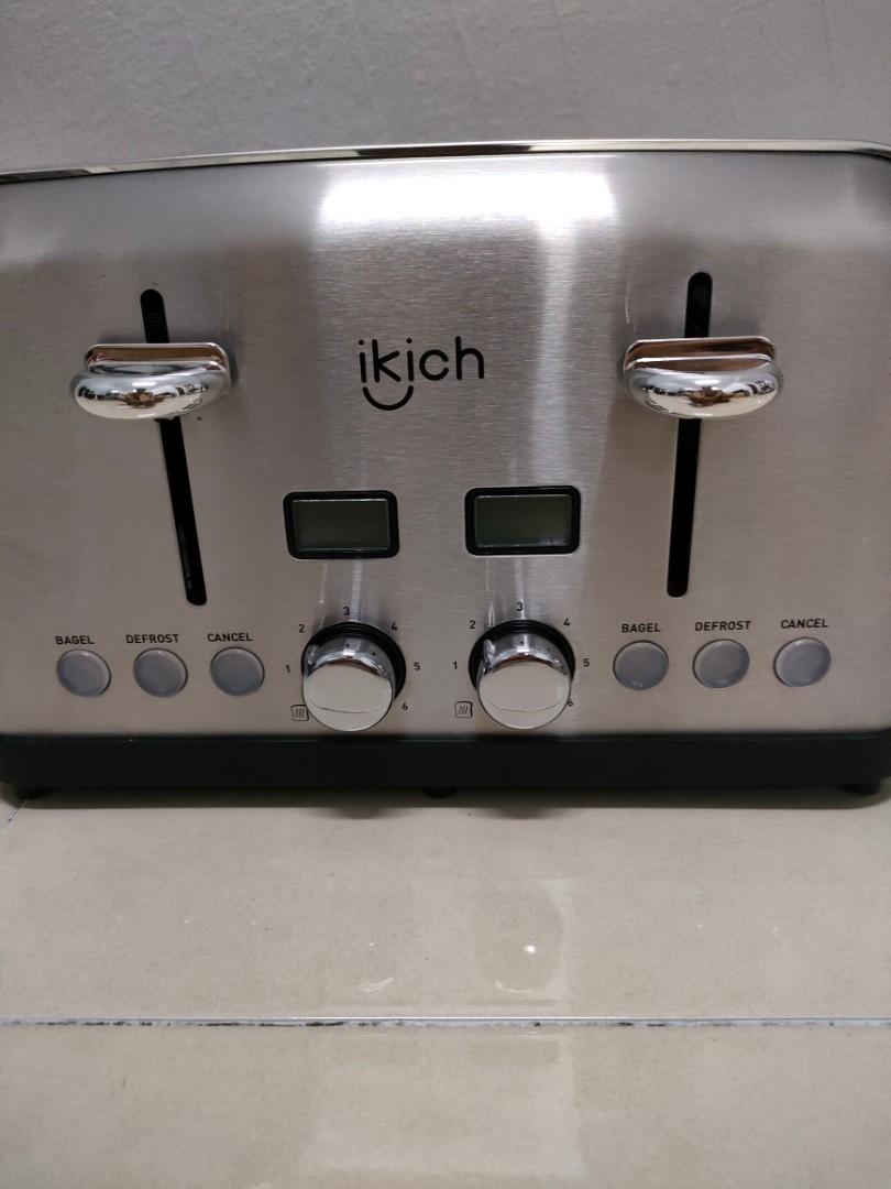 Ikich 4 Slices Stainless Steel Toaster, TV & Home Appliances, Kitchen