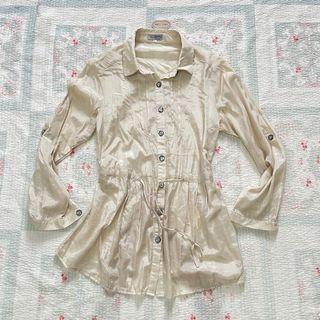 K Boutique Sheer Beige Shirt | Blouse 