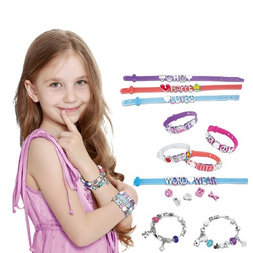 Kids DIY Personalized Charm Friendship Jewelry Bracelet Making