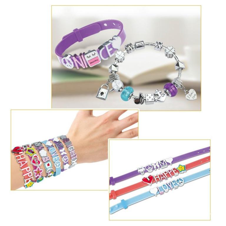 Kids DIY Personalized Charm Friendship Jewelry Bracelet Making Kit