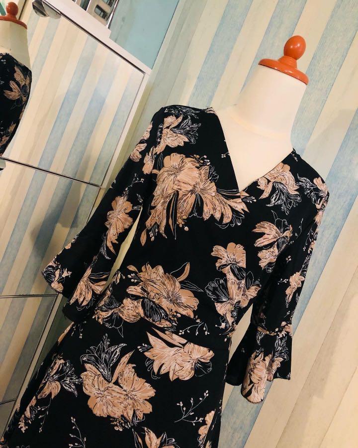 Kimono ceruti dress, Fesyen Wanita 