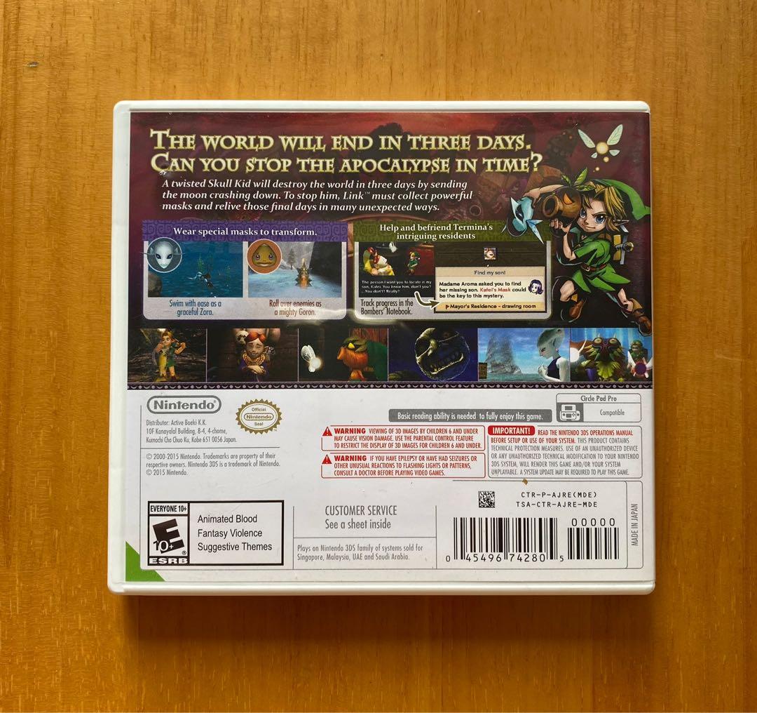 Legend of Zelda Majora's Mask MDE 2DS/3DS, Video Gaming, Video Games