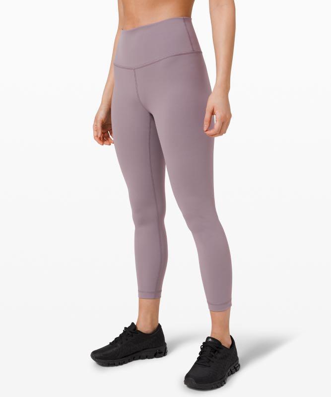 Lululemon 2 Wunder Under Blue Purple Roll Down Legging Crop Align High Rise