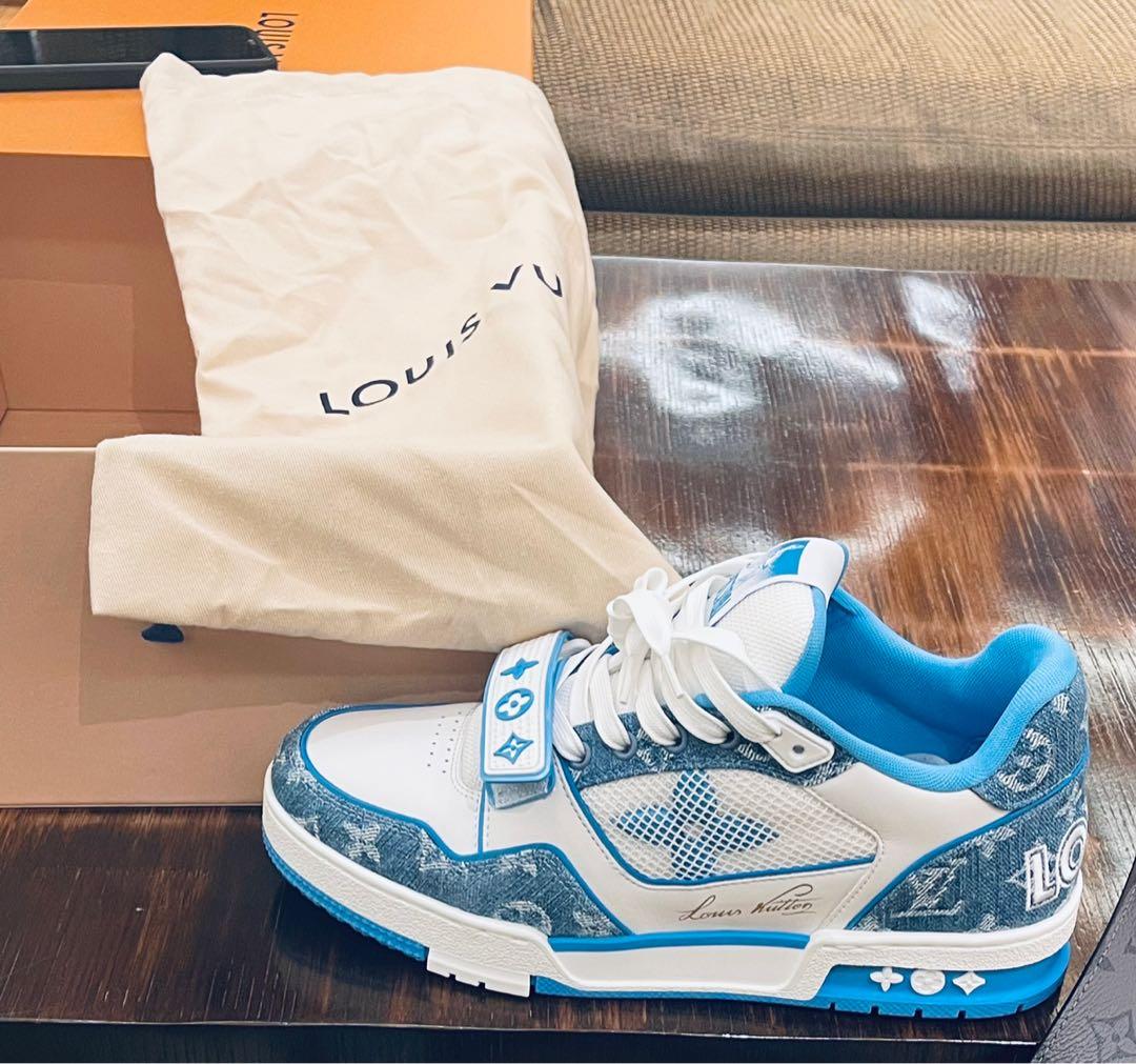 LV Trainer Sneaker Denim Blue, Luxury, Sneakers & Footwear on Carousell