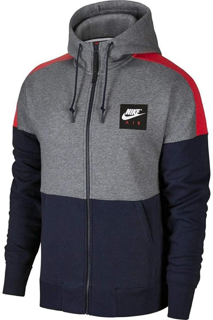 Nike Air Full Zip Fleece Hoodie Tritone (redtag), Men's Fashion, Coats ...