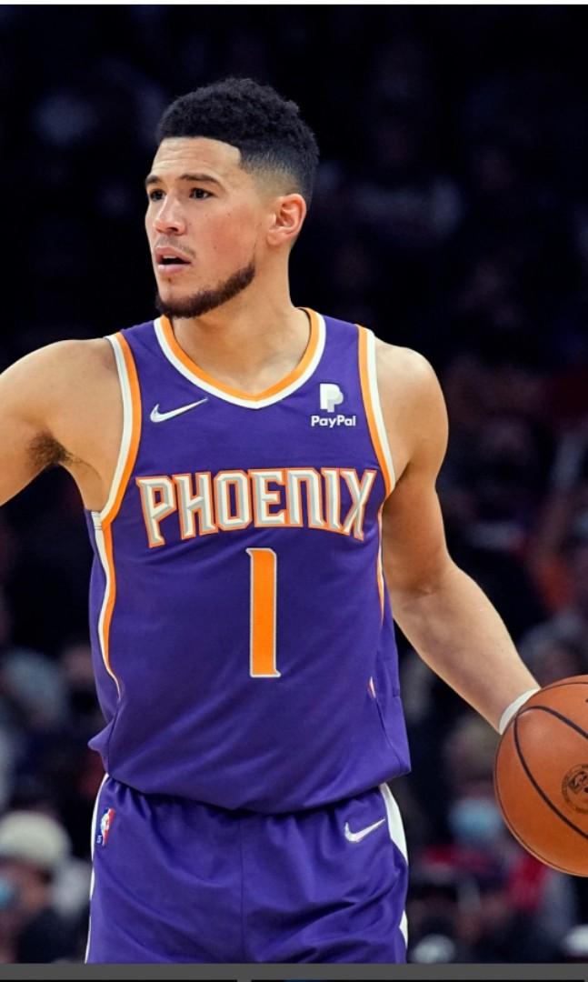 Nike Men's Phoenix Suns Devin Booker #1 Purple Dri-FIT Icon Jersey