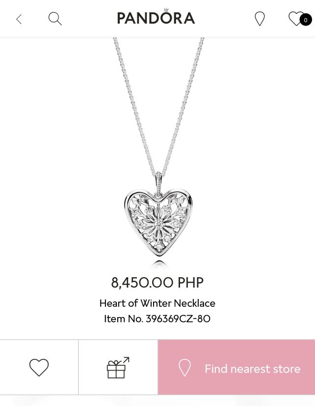 Pandora Heart of Winter Necklace, Women 