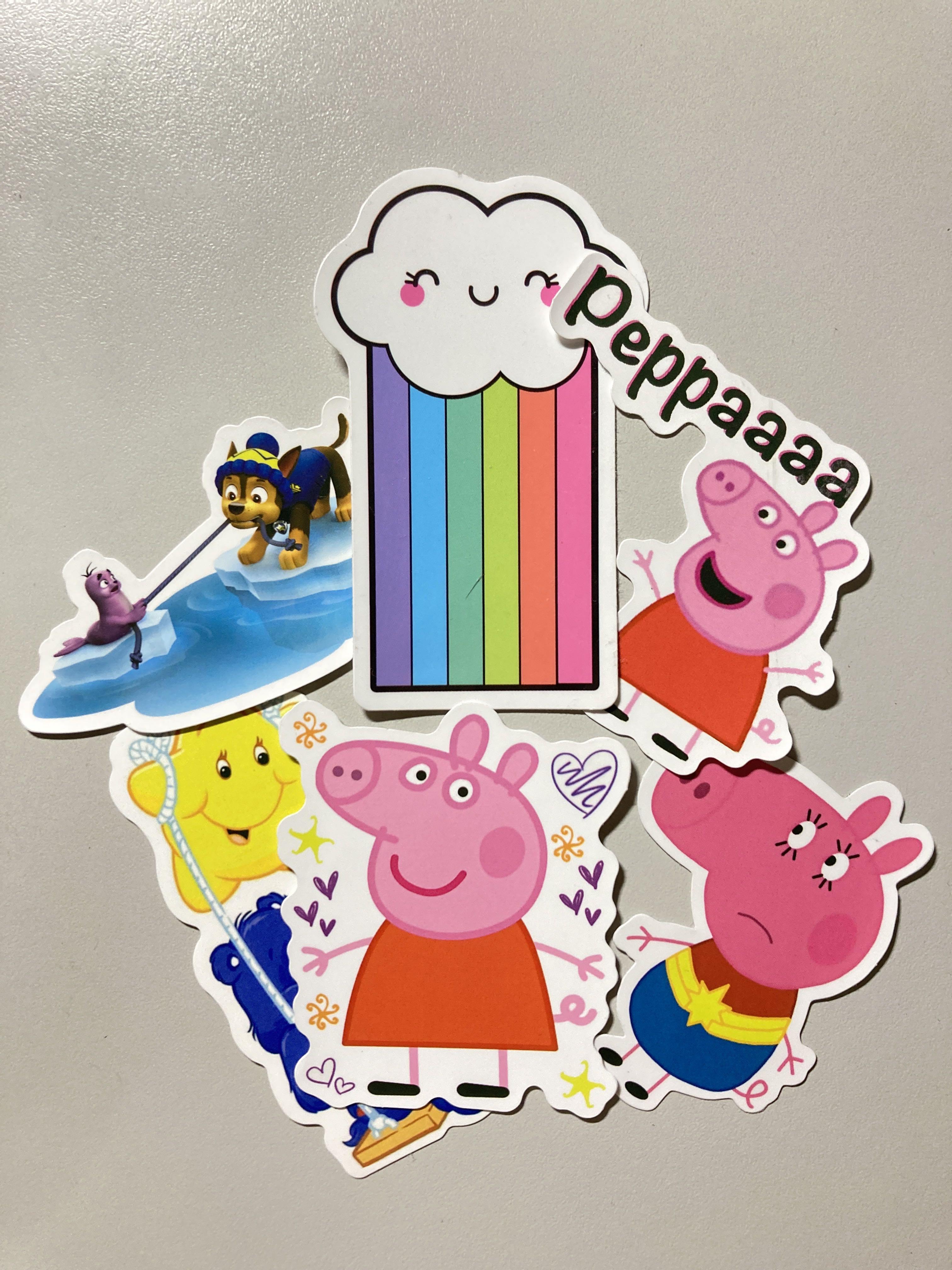 Peppa Pig Rainbow Foil Reward Sticker Pack Reusable Home School Fun Well Done 
