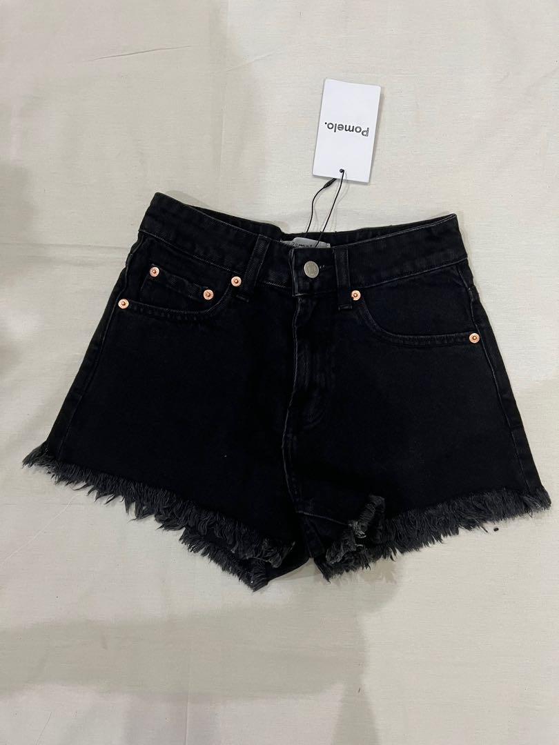 POMELO RIPPED SHORT JEANS, Fesyen 