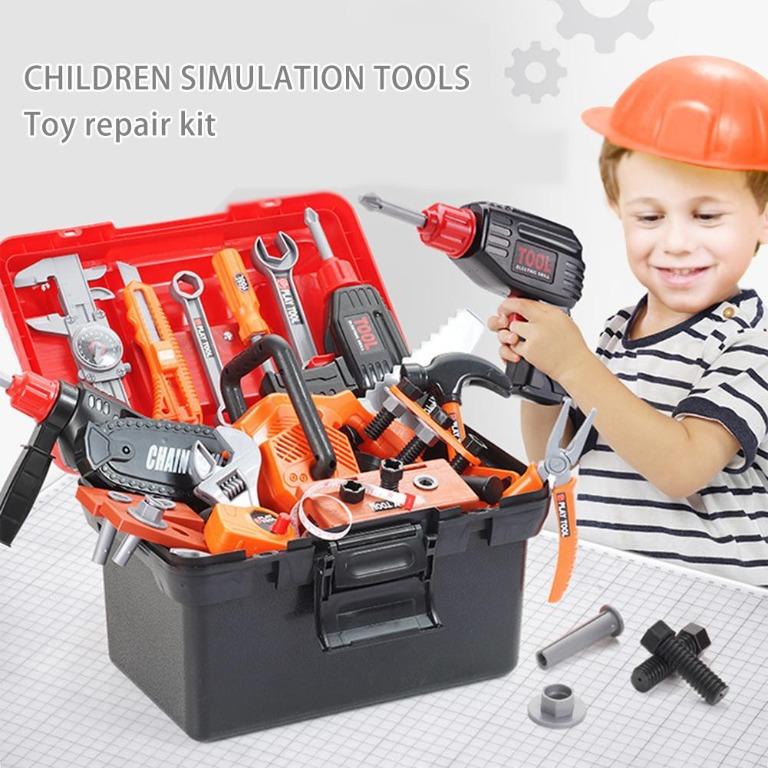 Toys | 35 Pieces Kids Tool Set Including Electronic Cordless Drill