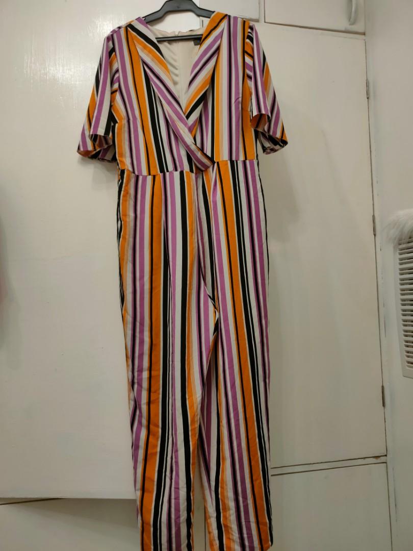 Striped jumpsuit primark sales