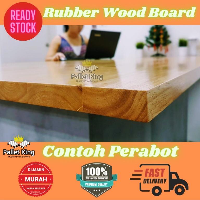 RUBBER BOARD AC 18mm Rubber Wood Rubber Wood Table Top Kayu
