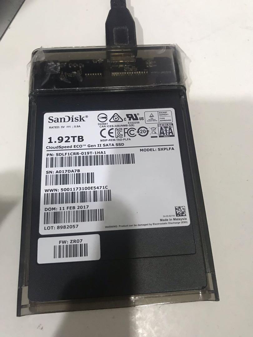 Sandisk Cloudspeed Eco Gen II 1.92TB Computers Tech Parts