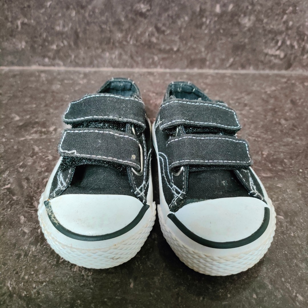 all black velcro converse