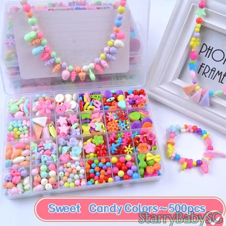 SG Seller DIY Toys String Beads Set Necklace Bracelet Building