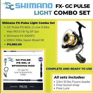 SHIMANO FX – GC PULSE LIGHT / MEDIUM LIGHT / MEDIUM HEAVY SPINNING COMBO SET