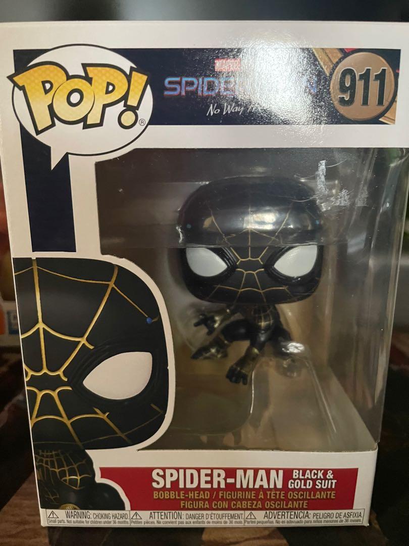 Spider-Man Black & Gold Suit 911 Funko Pop, Hobbies & Toys, Toys ...