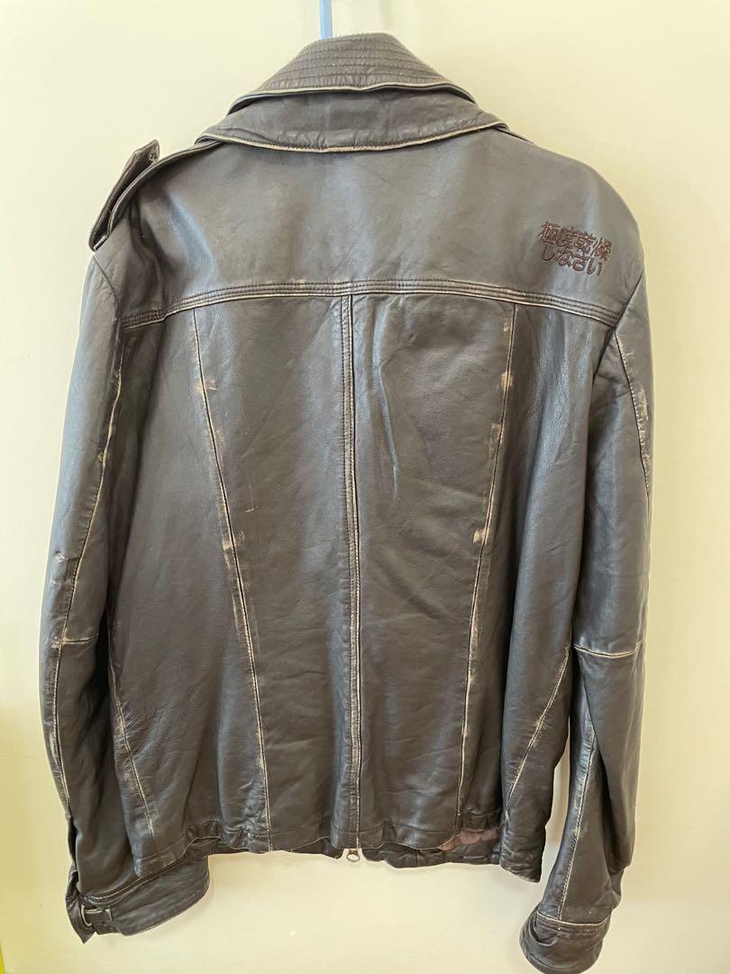 David beckham discount superdry leather jacket