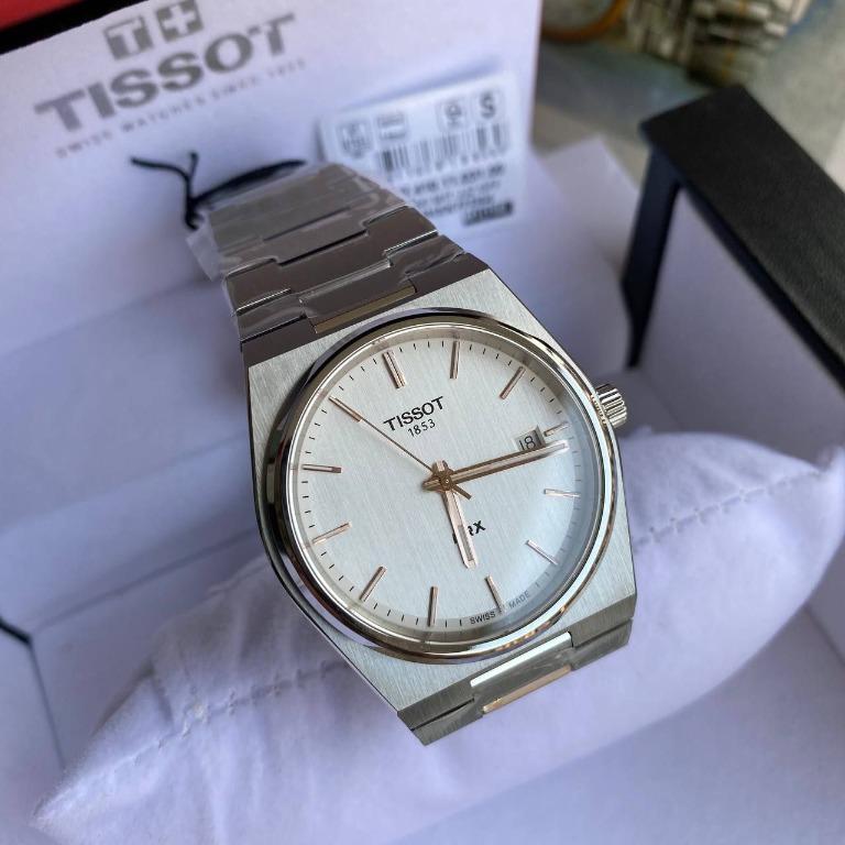 Tissot PRX Quartz EOL White Dial T137.410.11.031.00, Men's Fashion