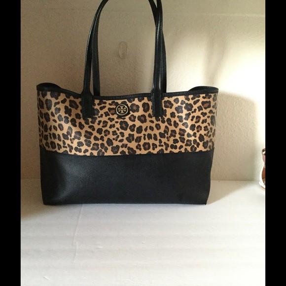 Tory burch on sale kerrington leopard tote