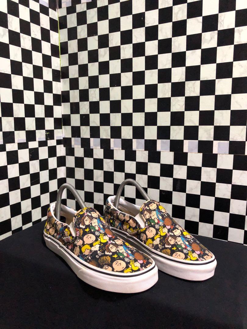 peanuts vans slip ons