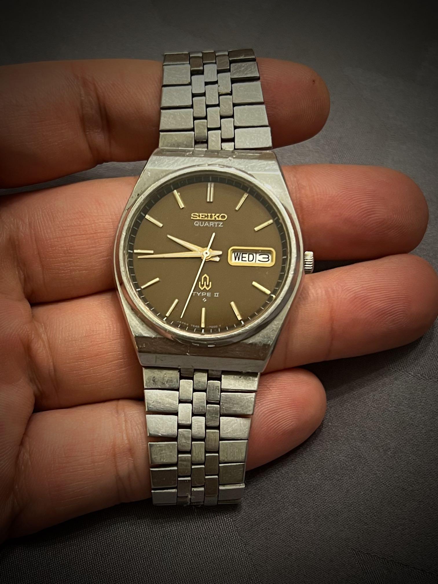 1977年製 美品 セイコー タイプⅡ クォーツ 7546-8160 青 - 腕時計 