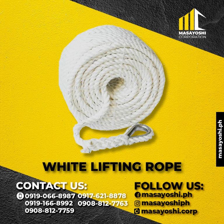 White Lifting Rope Rope Lifting Equipment Climbing Rope Lifter