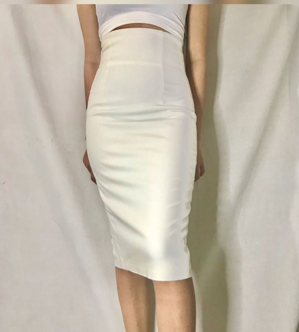 Pencil cut hot sale midi skirt