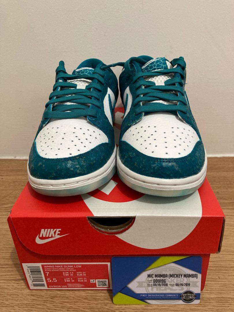 Womens Nike Dunk Low Ocean Size 7 US, Women's Fashion, Footwear