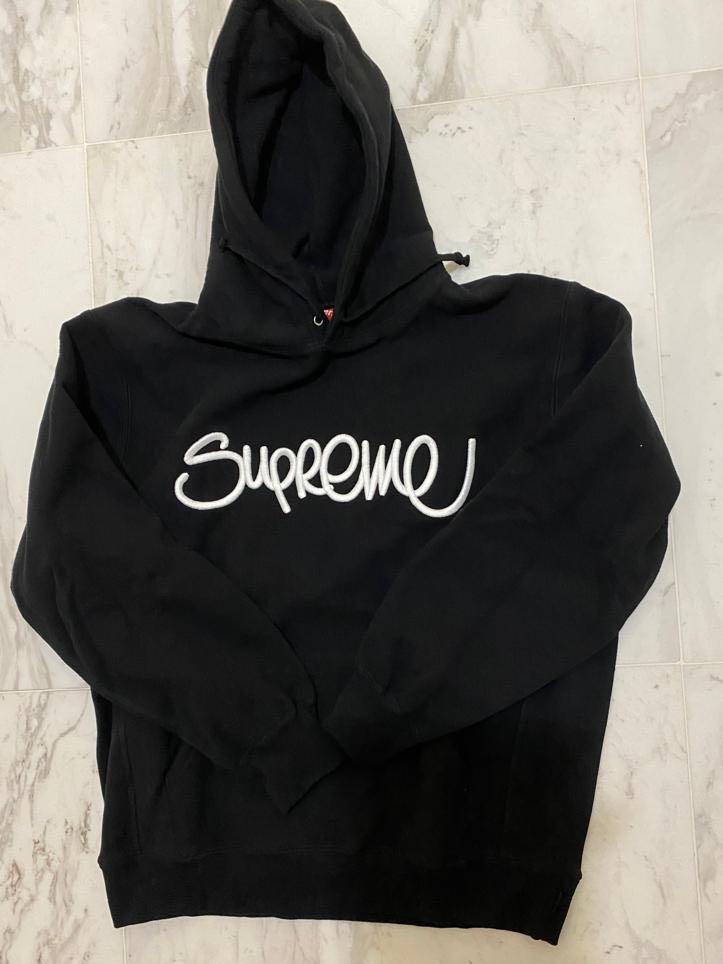 CHEAP SS22 Supreme hoodie Raised Handstyle logo